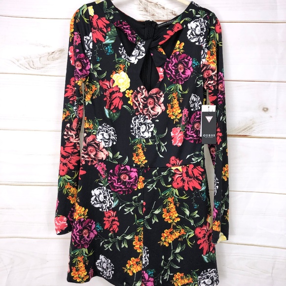 GUESS Women's Long Sleeve Laurena Romper - Picture 1 of 8